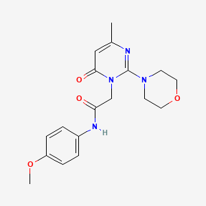 molecular formula C18H22N4O4 B2725665 N-(4-甲氧基苯基)-2-(4-甲基-2-吗啉-4-基-6-氧代嘧啶-1(6H)-基)乙酰胺 CAS No. 1251553-57-7