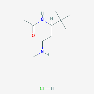 molecular formula C10H23ClN2O B2725669 N-[4,4-Dimethyl-1-(methylamino)pentan-3-yl]acetamide;hydrochloride CAS No. 2503201-80-5