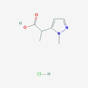 2-(1-methyl-1H-pyrazol-5-yl)propanoic acid hydrochloride