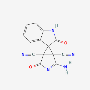 2-Imino-2',4-dioxo-1',2'-dihydrospiro[3-azabicyclo[3.1.0]hexane-6,3'-indole]-1,5-dicarbonitrile