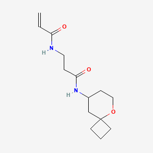 molecular formula C14H22N2O3 B2725693 N-(5-Oxaspiro[3.5]nonan-8-yl)-3-(prop-2-enoylamino)propanamide CAS No. 2200298-74-2