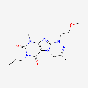 molecular formula C15H20N6O3 B2725698 1-(2-Methoxyethyl)-3,9-dimethyl-7-prop-2-enyl-4H-purino[8,7-c][1,2,4]triazine-6,8-dione CAS No. 919026-30-5