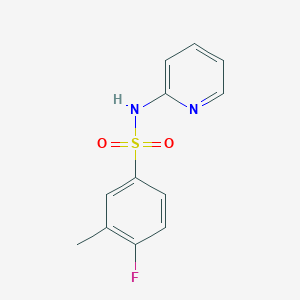 molecular formula C12H11FN2O2S B272570 4-fluoro-3-methyl-N-(2-pyridinyl)benzenesulfonamide 