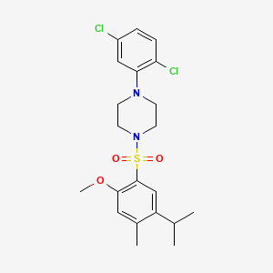 1-(2,5-Dichlorophenyl)-4-(2-methoxy-4-methyl-5-propan-2-ylphenyl)sulfonylpiperazine