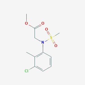 molecular formula C11H14ClNO4S B2725712 Methyl N-(3-chloro-2-methylphenyl)-N-(methylsulfonyl)glycinate CAS No. 333451-86-8