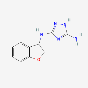 molecular formula C10H11N5O B2725717 N3-(2,3-dihydrobenzofuran-3-yl)-4H-1,2,4-triazole-3,5-diamine CAS No. 1518944-61-0