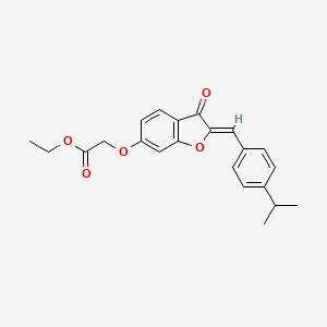 (Z)-ethyl 2-((2-(4-isopropylbenzylidene)-3-oxo-2,3-dihydrobenzofuran-6-yl)oxy)acetate