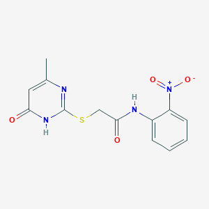 2-[(4-hydroxy-6-methylpyrimidin-2-yl)sulfanyl]-N-(2-nitrophenyl)acetamide