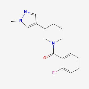 molecular formula C16H18FN3O B2725740 (2-Fluorophenyl)-[3-(1-methylpyrazol-4-yl)piperidin-1-yl]methanone CAS No. 2319854-90-3