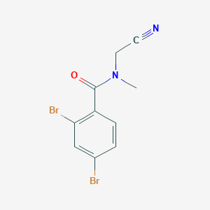 molecular formula C10H8Br2N2O B2725742 2,4-二溴-N-(氰甲基)-N-甲基苯甲酰胺 CAS No. 1825615-92-6