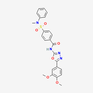 molecular formula C24H22N4O6S B2725744 N-[5-(3,4-二甲氧基苯基)-1,3,4-噁二唑-2-基]-4-[甲基(苯基)磺酰基]苯甲酰胺 CAS No. 941871-16-5