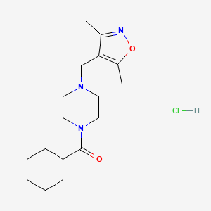 Cyclohexyl(4-((3,5-dimethylisoxazol-4-yl)methyl)piperazin-1-yl)methanone hydrochloride