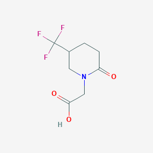 molecular formula C8H10F3NO3 B2725748 2-[2-Oxo-5-(trifluoromethyl)piperidin-1-yl]acetic acid CAS No. 2219408-90-7