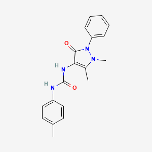 molecular formula C19H20N4O2 B2725754 1-(1,5-Dimethyl-3-oxo-2-phenylpyrazol-4-yl)-3-(4-methylphenyl)urea CAS No. 70862-92-9