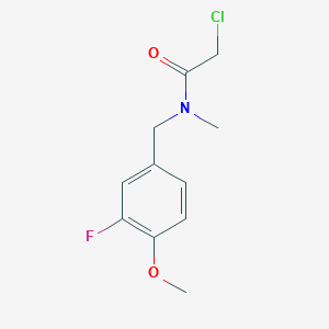 molecular formula C11H13ClFNO2 B2725757 2-chloro-N-[(3-fluoro-4-methoxyphenyl)methyl]-N-methylacetamide CAS No. 852389-07-2