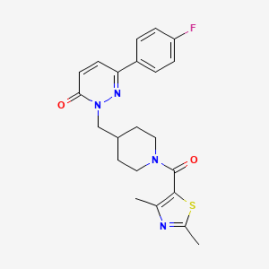 2-{[1-(2,4-Dimethyl-1,3-thiazole-5-carbonyl)piperidin-4-yl]methyl}-6-(4-fluorophenyl)-2,3-dihydropyridazin-3-one