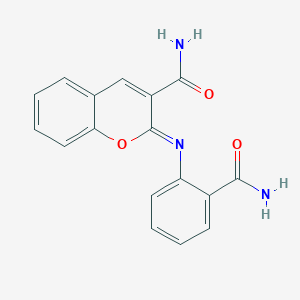 2-(2-Carbamoylphenyl)iminochromene-3-carboxamide