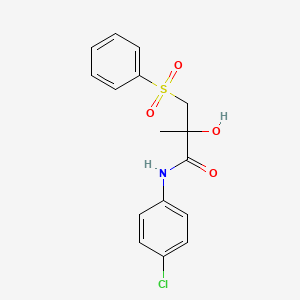 molecular formula C16H16ClNO4S B2725769 3-(benzenesulfonyl)-N-(4-chlorophenyl)-2-hydroxy-2-methylpropanamide CAS No. 338423-96-4