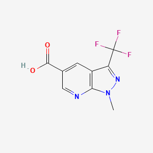 molecular formula C9H6F3N3O2 B2725771 1-甲基-3-(三氟甲基)-1H-嘧啶并[3,4-b]吡啶-5-羧酸 CAS No. 1779765-25-1