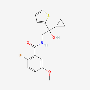 molecular formula C17H18BrNO3S B2725773 2-bromo-N-(2-cyclopropyl-2-hydroxy-2-(thiophen-2-yl)ethyl)-5-methoxybenzamide CAS No. 1396710-61-4