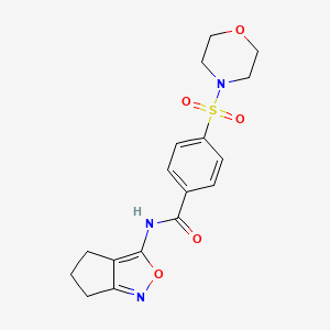 N-(5,6-dihydro-4H-cyclopenta[c]isoxazol-3-yl)-4-(morpholinosulfonyl)benzamide