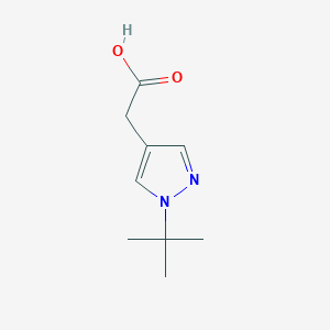 molecular formula C9H14N2O2 B2725781 2-(1-(Tert-butyl)-1H-pyrazol-4-YL)acetic acid CAS No. 1784925-12-7