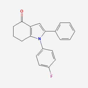 molecular formula C20H16FNO B2725785 1-(4-fluorophenyl)-2-phenyl-1,5,6,7-tetrahydro-4H-indol-4-one CAS No. 96757-16-3