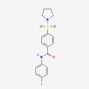 N-(4-iodophenyl)-4-pyrrolidin-1-ylsulfonylbenzamide