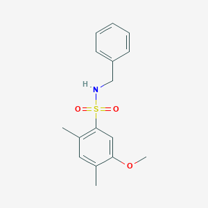 molecular formula C16H19NO3S B272579 N-benzyl-5-methoxy-2,4-dimethylbenzenesulfonamide 