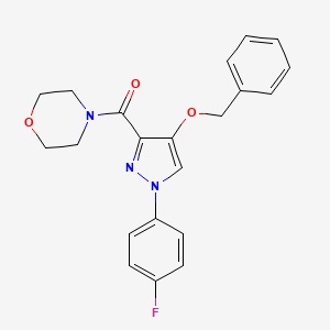 (4-(benzyloxy)-1-(4-fluorophenyl)-1H-pyrazol-3-yl)(morpholino)methanone