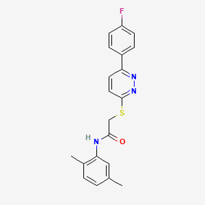 molecular formula C20H18FN3OS B2725792 N-(2,5-二甲基苯基)-2-[6-(4-氟苯基)吡啶-3-基]硫基乙酰胺 CAS No. 872695-05-1