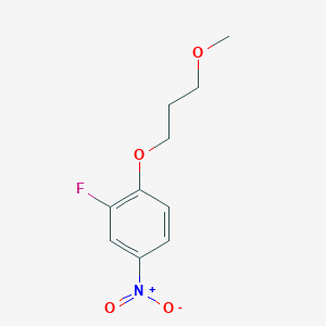 molecular formula C10H12FNO4 B2725814 2-氟-1-(3-甲氧基丙氧基)-4-硝基苯 CAS No. 1233953-01-9