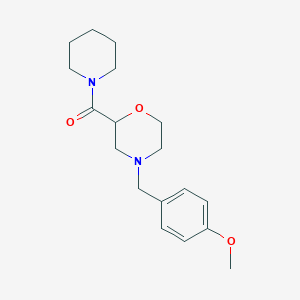 [4-[(4-Methoxyphenyl)methyl]morpholin-2-yl]-piperidin-1-ylmethanone