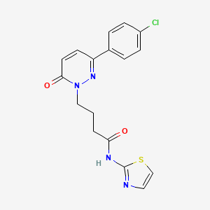 molecular formula C17H15ClN4O2S B2725822 4-(3-(4-氯苯基)-6-氧代吡啶-1(6H)-基)-N-(噻唑-2-基)丁酰胺 CAS No. 946215-01-6