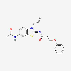 molecular formula C21H21N3O3S B2725823 (Z)-N-(6-acetamido-3-allylbenzo[d]thiazol-2(3H)-ylidene)-3-phenoxypropanamide CAS No. 865180-56-9