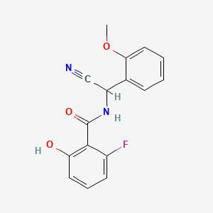 molecular formula C16H13FN2O3 B2725825 N-[Cyano-(2-methoxyphenyl)methyl]-2-fluoro-6-hydroxybenzamide CAS No. 1825525-92-5