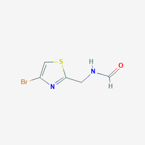 molecular formula C5H5BrN2OS B2725829 N-[(4-溴-2-噻唑基)甲基]甲酰胺 CAS No. 1279721-67-3