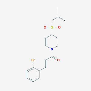 3-(2-Bromophenyl)-1-(4-(isobutylsulfonyl)piperidin-1-yl)propan-1-one