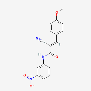 (2E)-2-cyano-3-(4-methoxyphenyl)-N-(3-nitrophenyl)prop-2-enamide