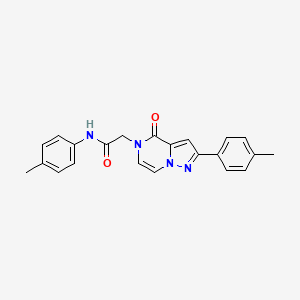 molecular formula C22H20N4O2 B2725836 N-(4-甲基苯基)-2-[2-(4-甲基苯基)-4-氧代吡唑并[1,5-a]吡嗪-5(4H)-基]乙酰胺 CAS No. 941963-41-3