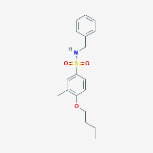 molecular formula C18H23NO3S B272584 N-benzyl-4-butoxy-3-methylbenzenesulfonamide 