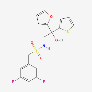 molecular formula C17H15F2NO4S2 B2725855 1-(3,5-difluorophenyl)-N-(2-(furan-2-yl)-2-hydroxy-2-(thiophen-2-yl)ethyl)methanesulfonamide CAS No. 2034264-44-1
