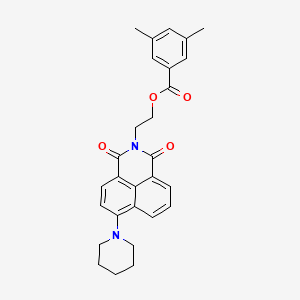 2-(1,3-dioxo-6-(piperidin-1-yl)-1H-benzo[de]isoquinolin-2(3H)-yl)ethyl 3,5-dimethylbenzoate
