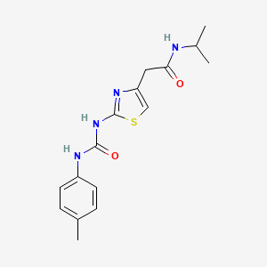 N-isopropyl-2-(2-(3-(p-tolyl)ureido)thiazol-4-yl)acetamide