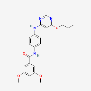 3,5-dimethoxy-N-(4-((2-methyl-6-propoxypyrimidin-4-yl)amino)phenyl)benzamide