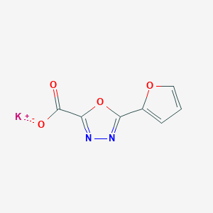 molecular formula C7H3KN2O4 B2725872 Potassium 5-(furan-2-yl)-1,3,4-oxadiazole-2-carboxylate CAS No. 1781750-66-0