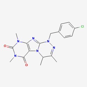 1-(4-chlorobenzyl)-3,4,7,9-tetramethyl-7,9-dihydro-[1,2,4]triazino[3,4-f]purine-6,8(1H,4H)-dione