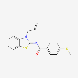 molecular formula C18H16N2OS2 B2725874 (Z)-N-(3-allylbenzo[d]thiazol-2(3H)-ylidene)-4-(methylthio)benzamide CAS No. 898451-82-6