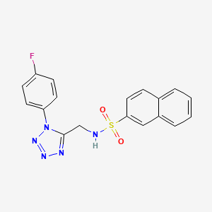N-((1-(4-fluorophenyl)-1H-tetrazol-5-yl)methyl)naphthalene-2-sulfonamide