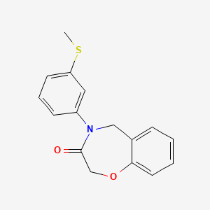 molecular formula C16H15NO2S B2725883 4-(3-甲硫基苯基)-4,5-二氢-1,4-苯并噁唑-3(2H)-酮 CAS No. 1358242-97-3